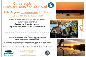 Bon cadeau - Croisière coucher de soleil